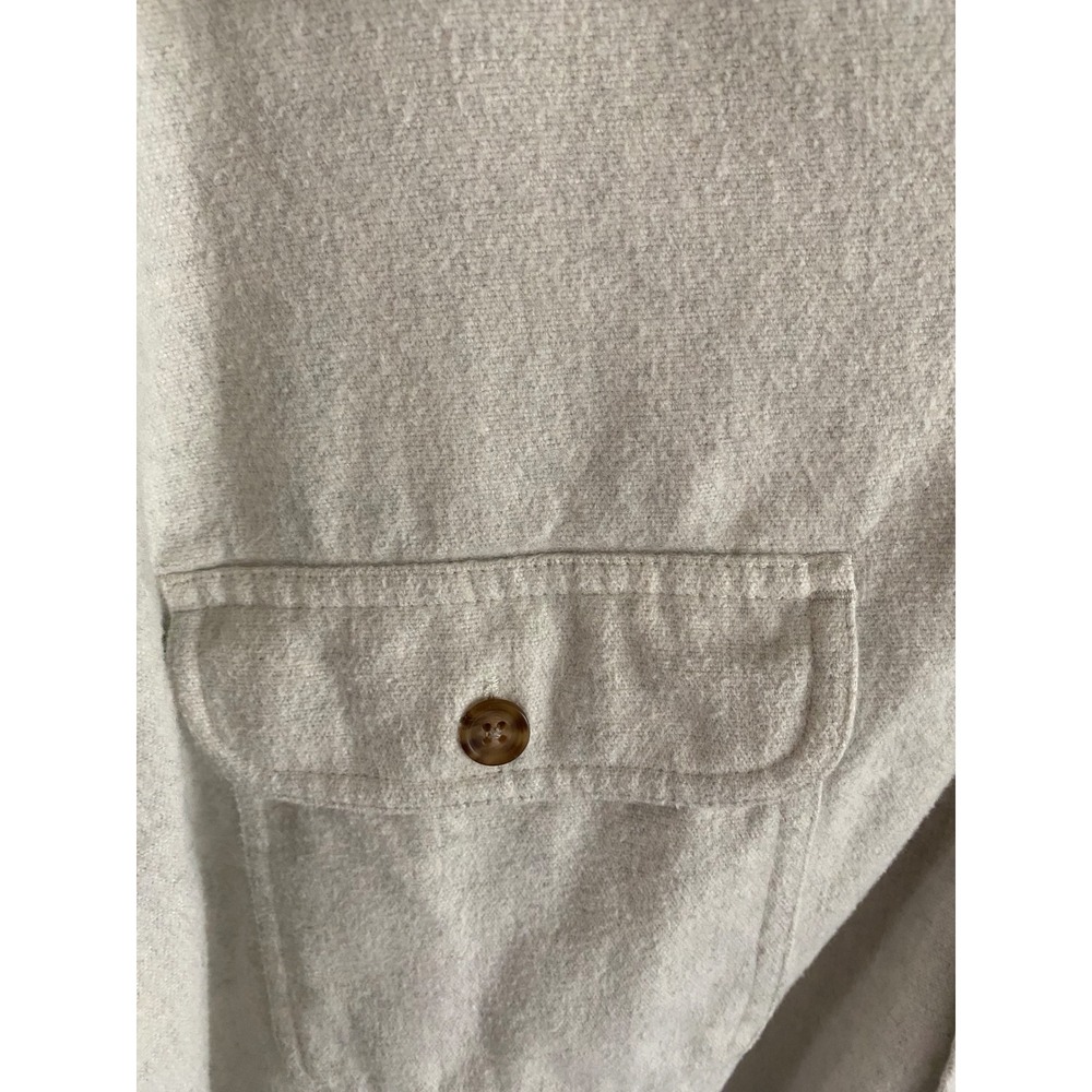 Red Head Mens Flannel Shirt XL Beige Cotton Long‎ Sleeve Button Down Pockets - Picture 2 of 6
